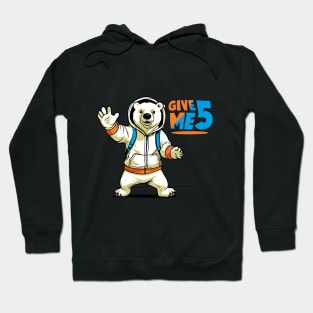 Polar Bear Give Me Five Hoodie